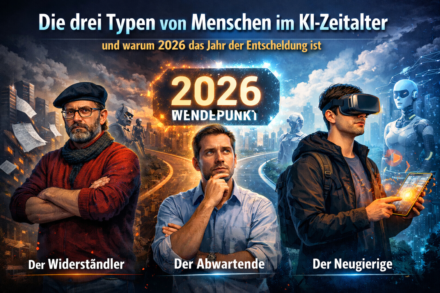 Die drei Typen von Menschen im KI-Zeitalter – und warum 2026 das Jahr der Entscheidung ist